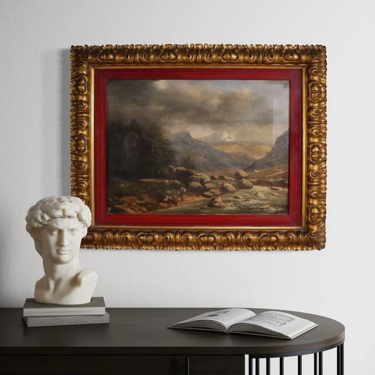 Italian painting, landscape, 19th century 14