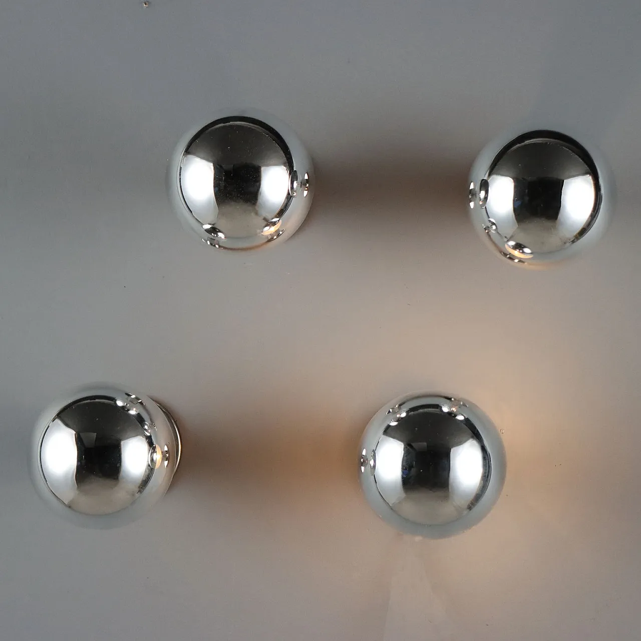 4 Lampade a parete Space Age in metallo cromato, anni '70 5