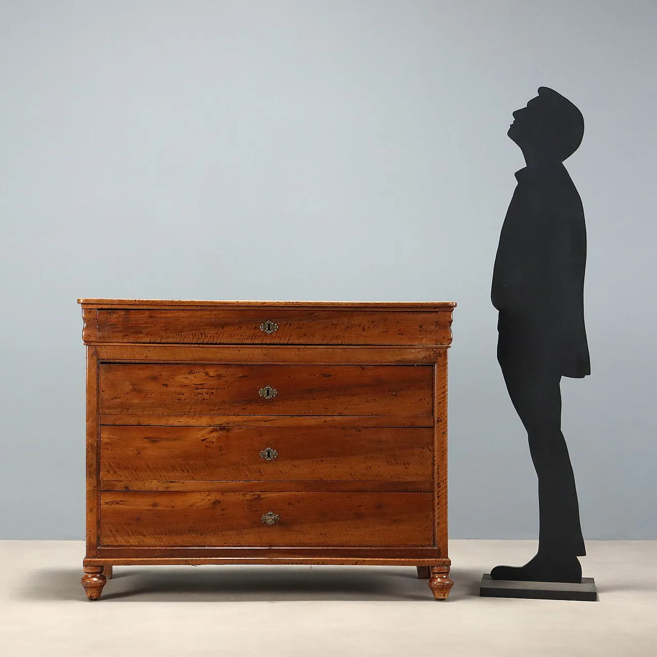 Charles X chest of drawers in walnut, 19th century 2