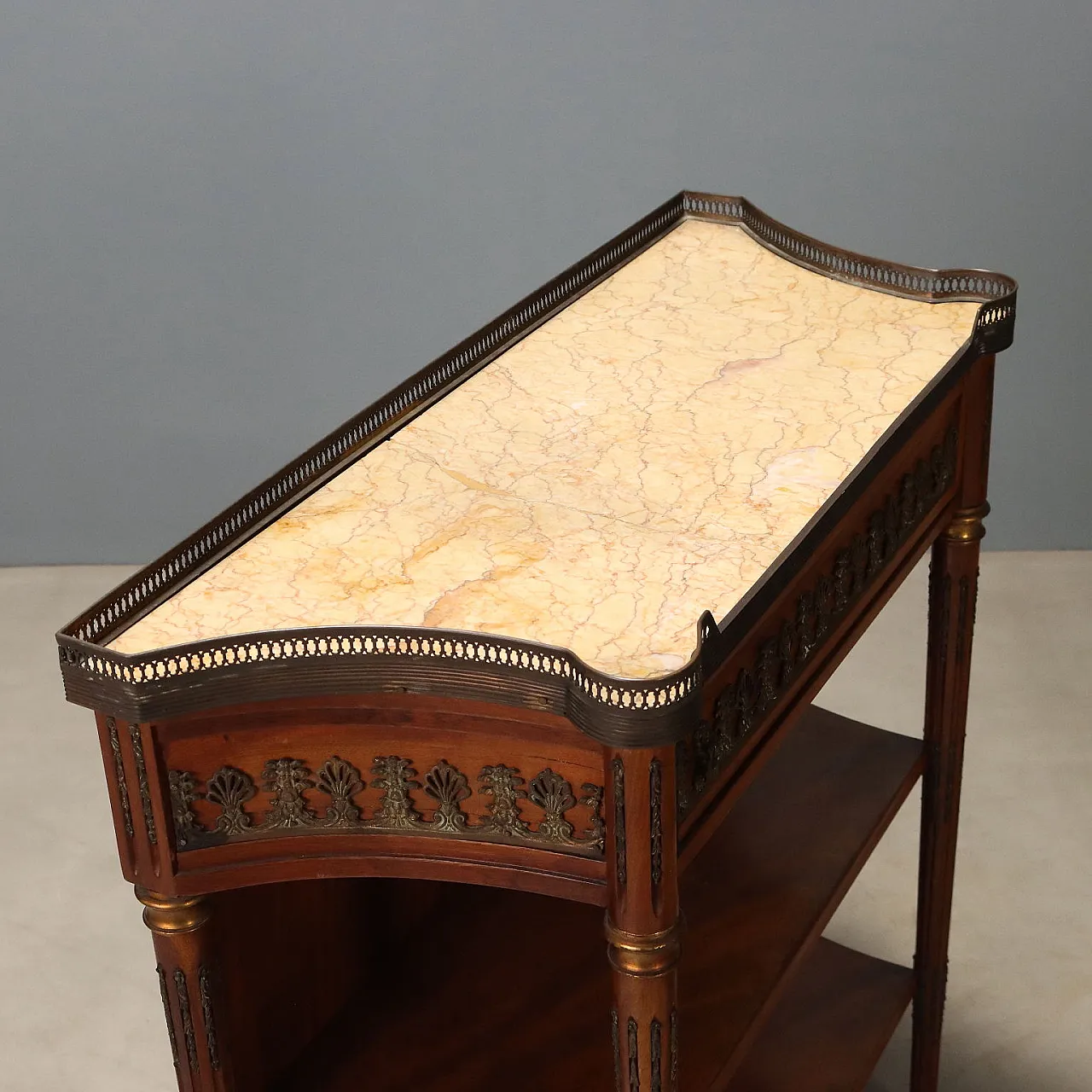 Neoclassical style console in mahogany, 20th century 8