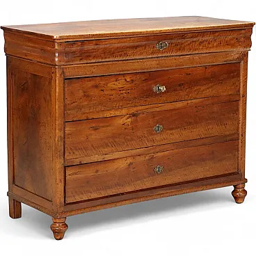 Charles X chest of drawers in walnut, 19th century