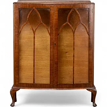 Display cabinet with curved doors and glass, 1920s