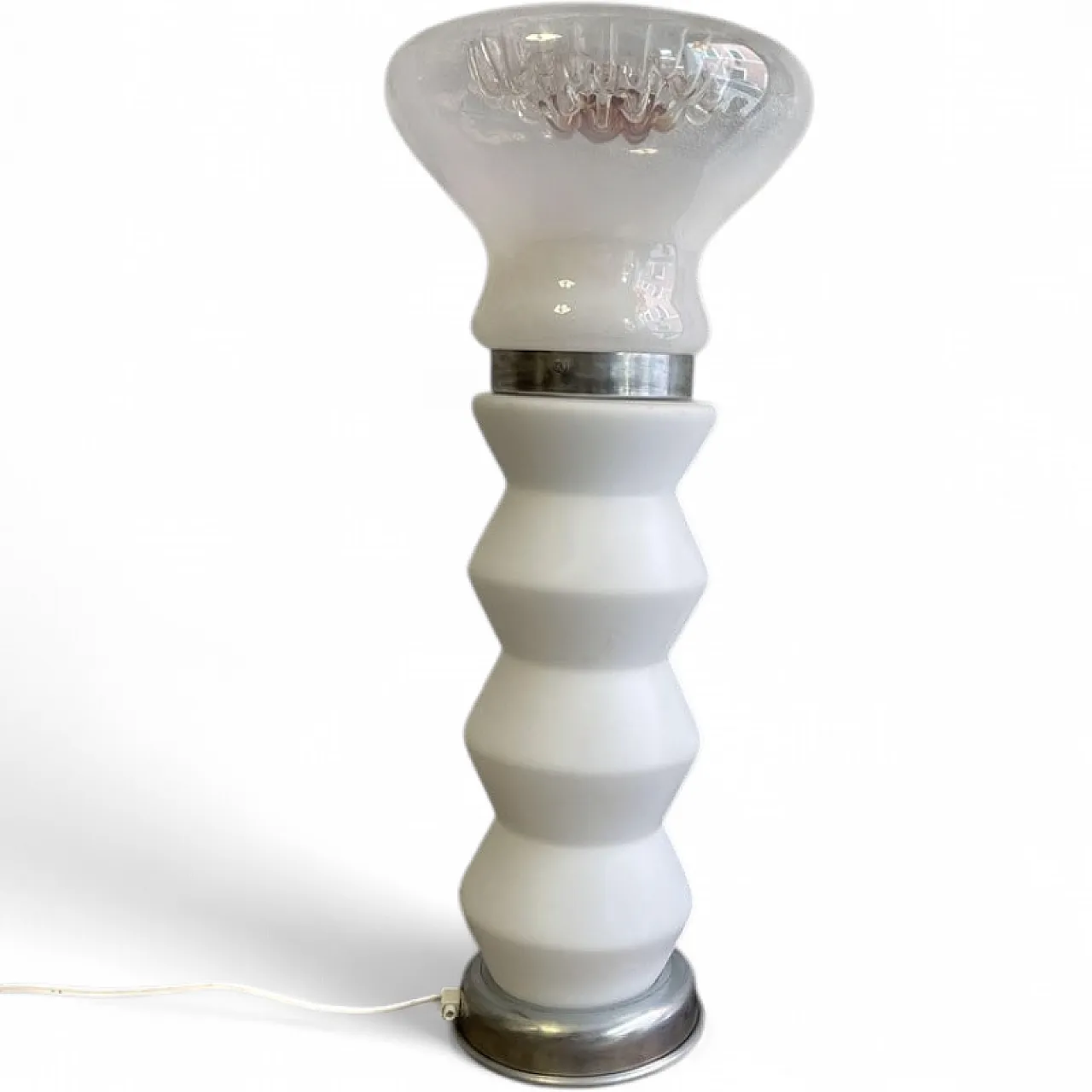 Murano and opal glass table lamp attributed to Mazzega, 1980s 23