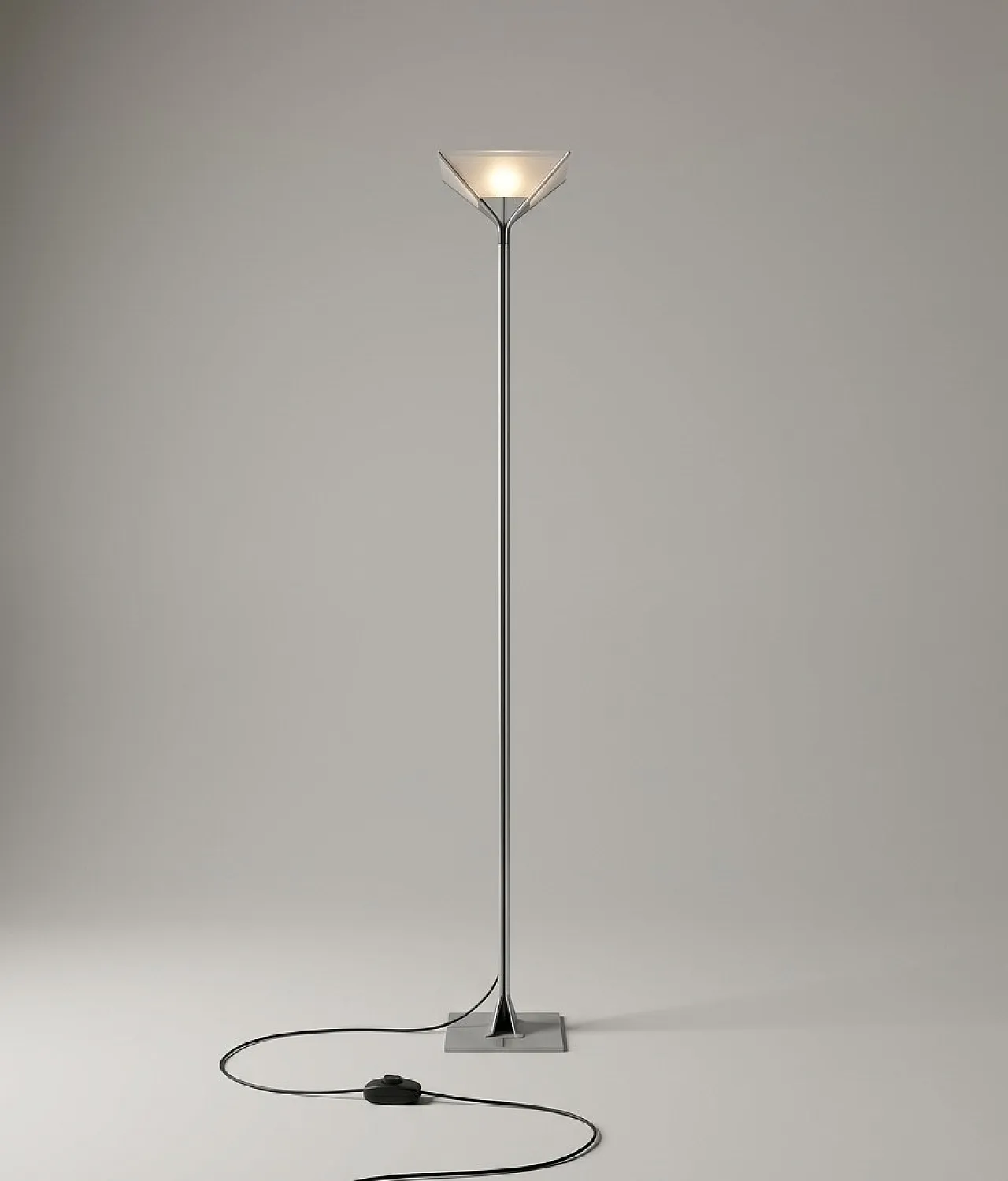 Gray Papillona floor lamp by Tobia Scarpa for Flos 70s 1