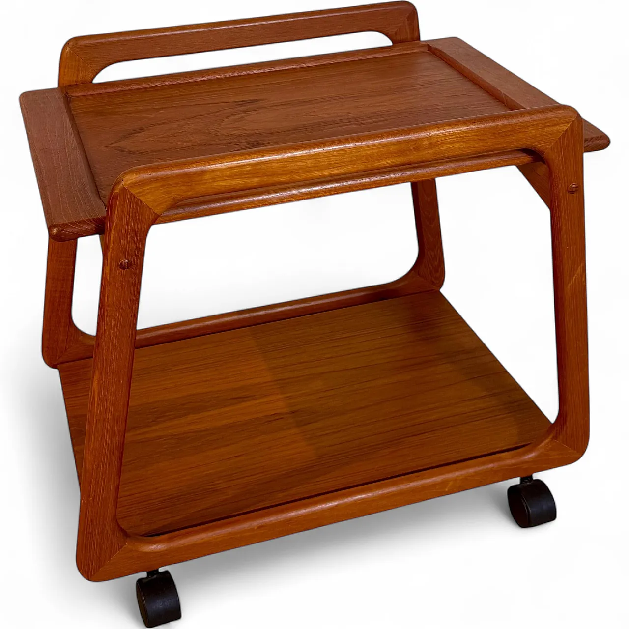 Carrello bar danese in teak Scandinavian Modern, anni ’60 10