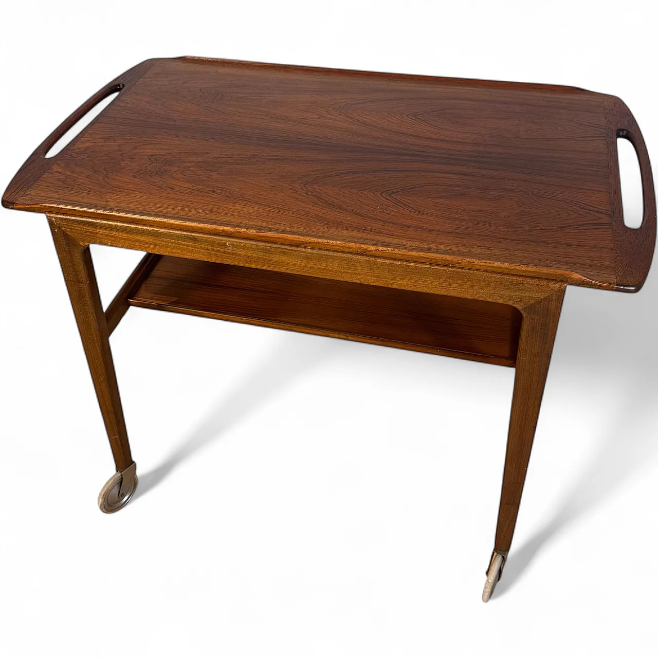 Scandinavian Modern teak bar cart, 1960s 12