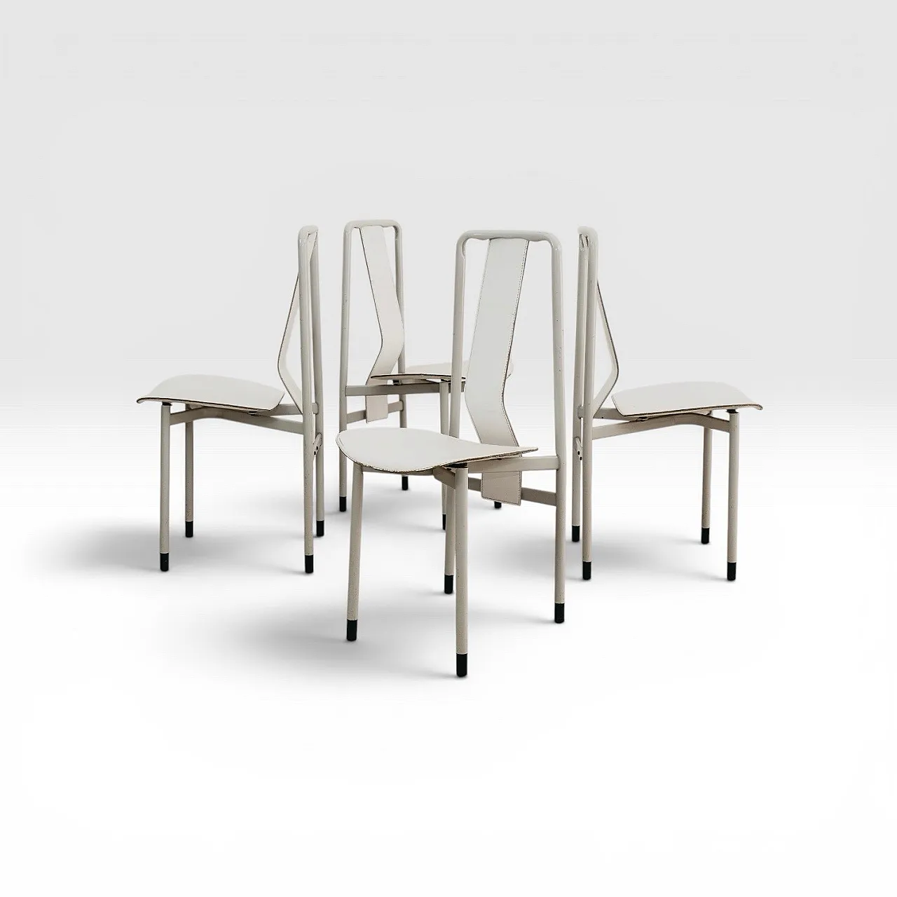 4 chairs Mod. Irma by Achille Castiglioni for Zanotta, 80s 1
