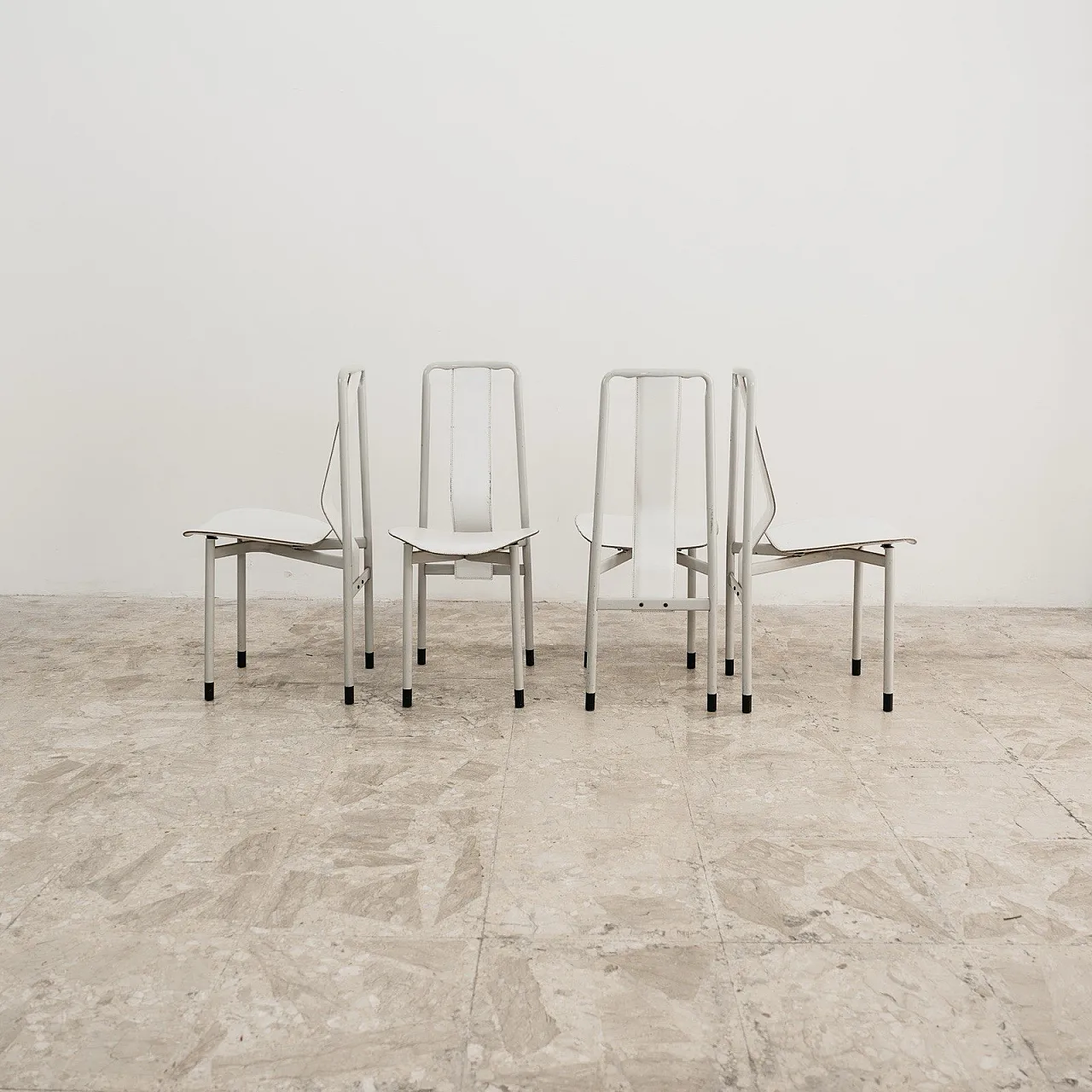 4 chairs Mod. Irma by Achille Castiglioni for Zanotta, 80s 4