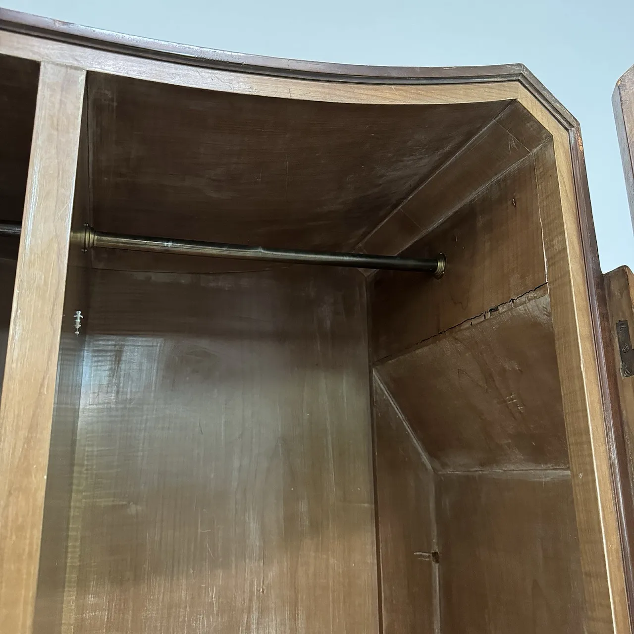 Art Deco Cubist Cabinet in Burl Wood, 1940s 12