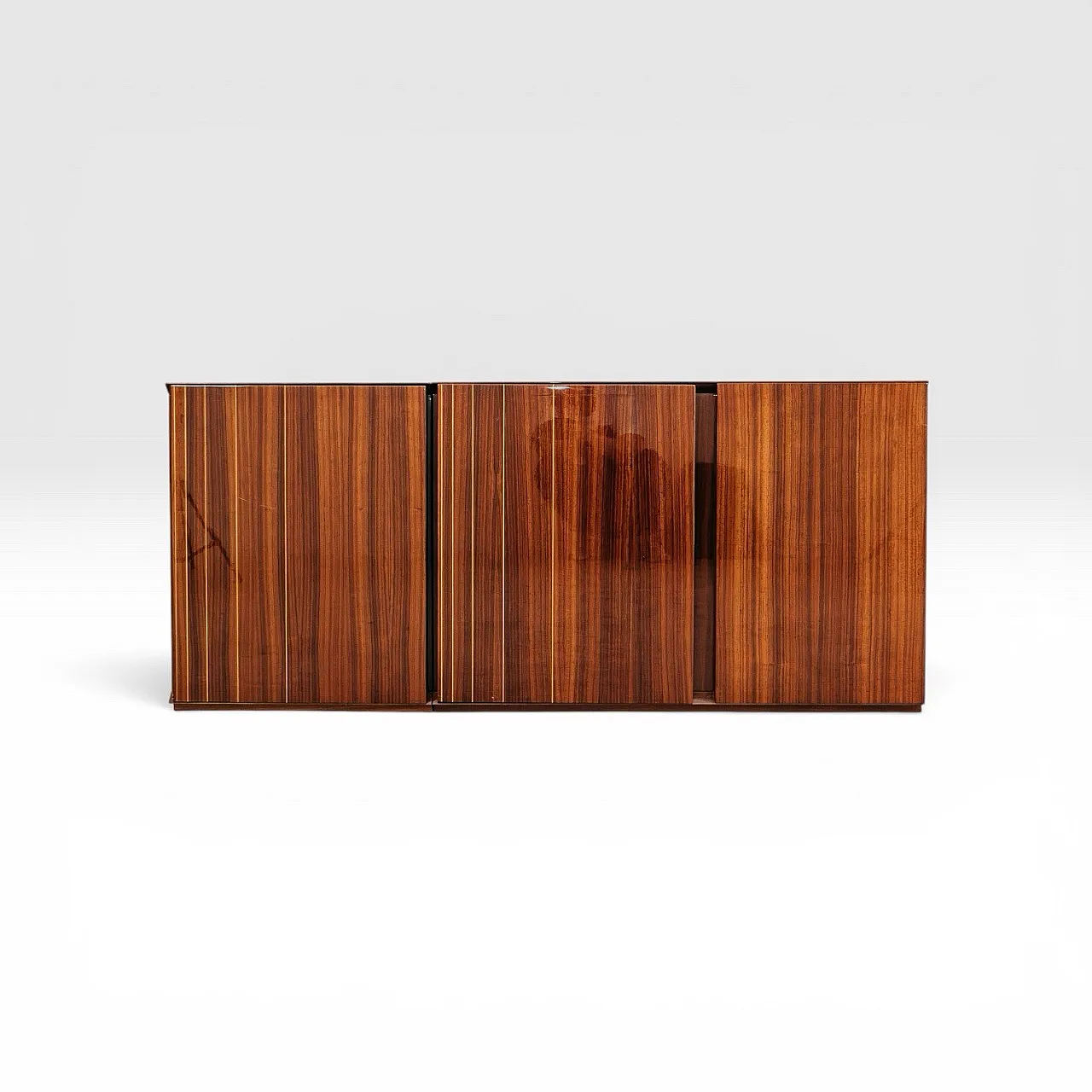 Zebrawood Lacquered Rosewood Sideboard, 70s 2