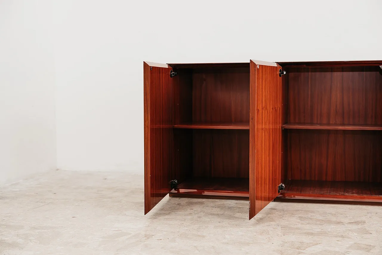 Zebrawood Lacquered Rosewood Sideboard, 70s 6