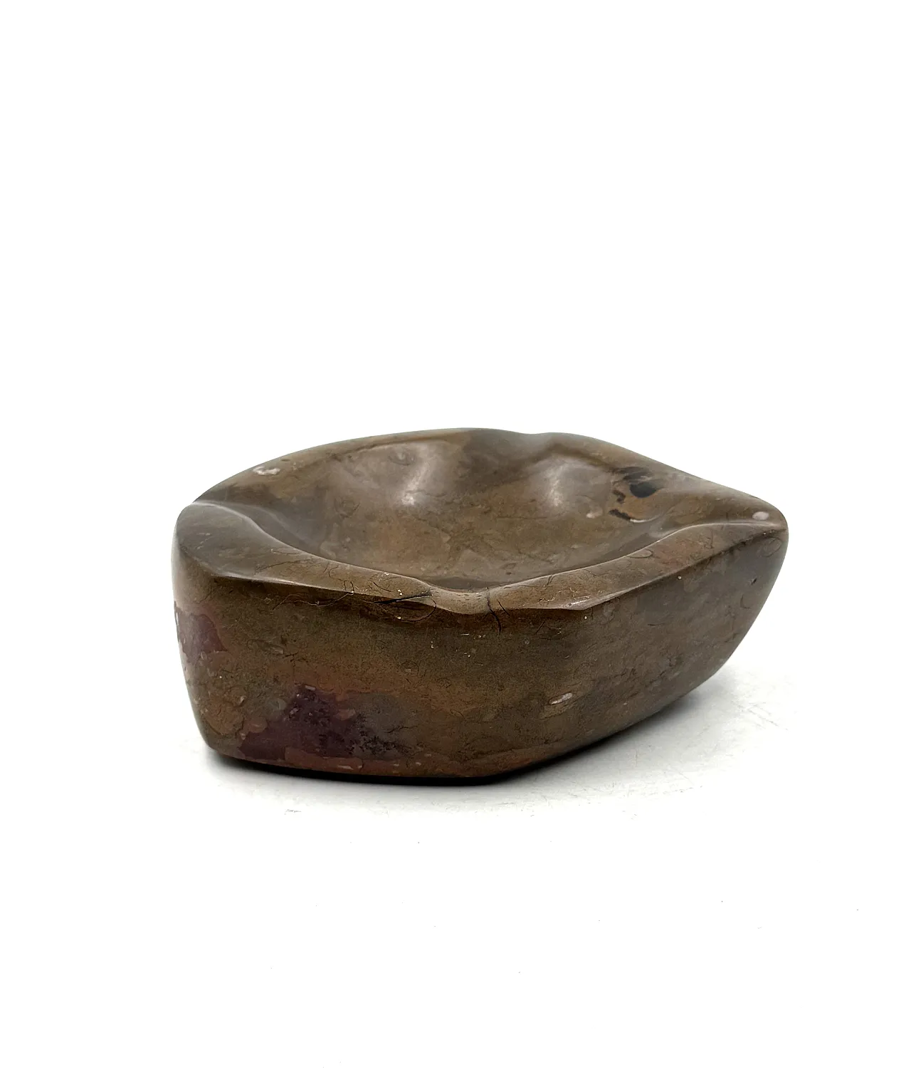 Fossil brown marble ashtray, France, 1970s 6