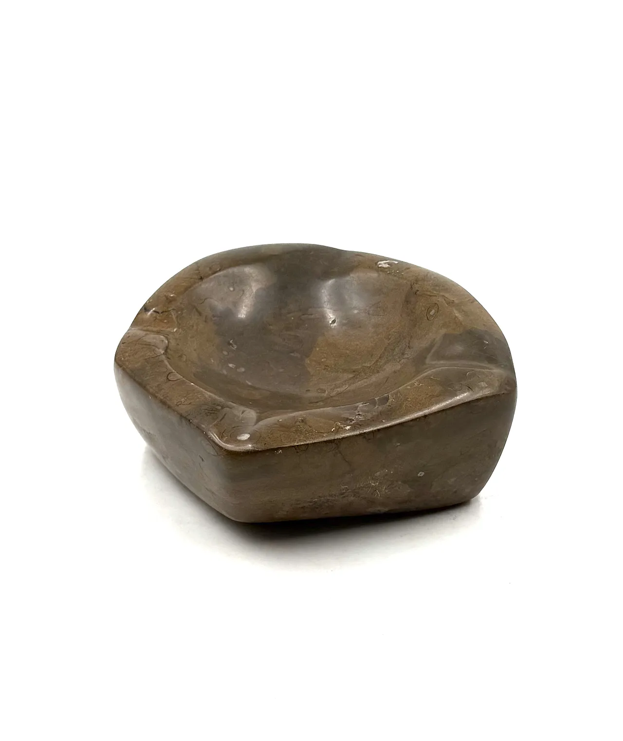 Fossil brown marble ashtray, France, 1970s 13