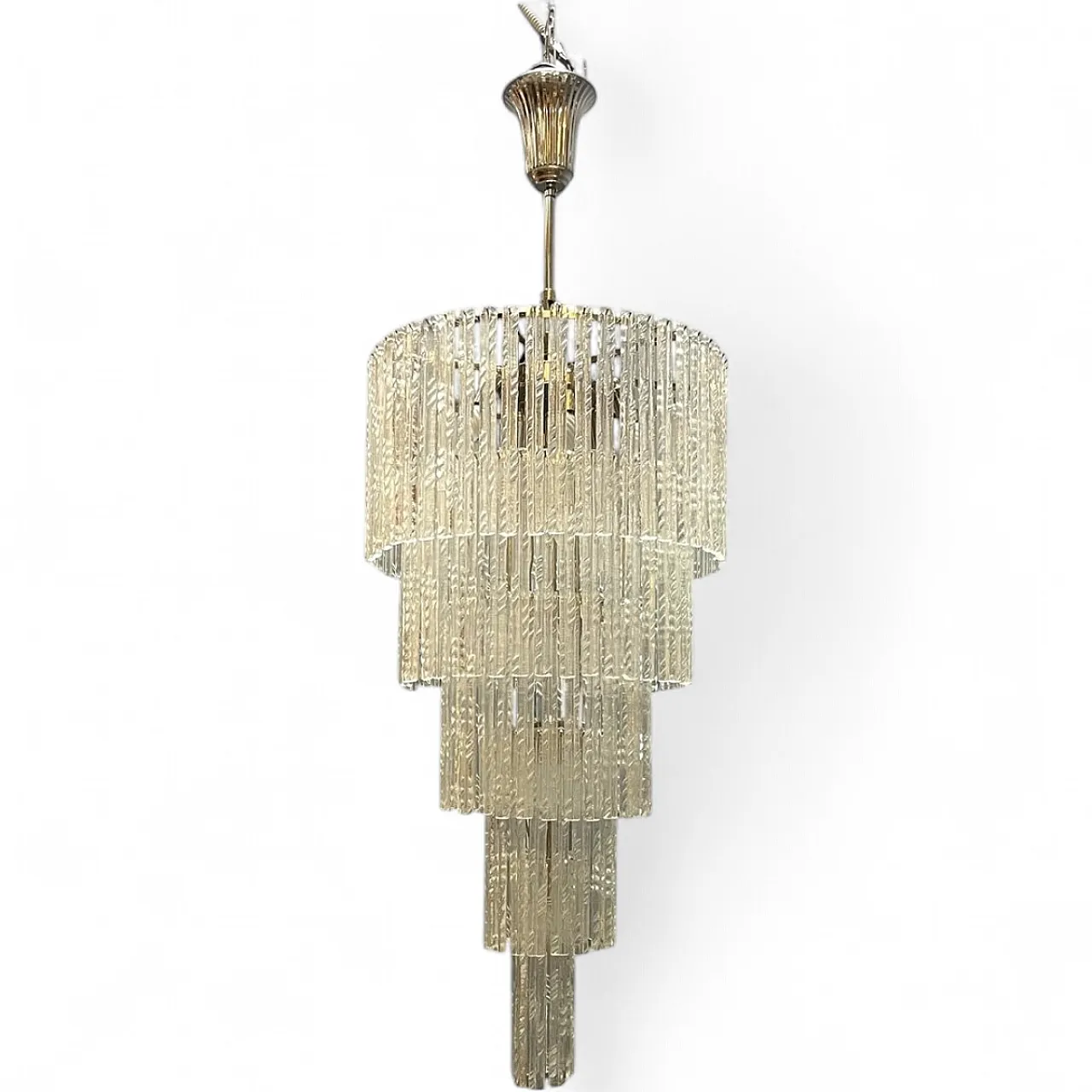 Large Murano glass chandelier, Italy, 1980s 22
