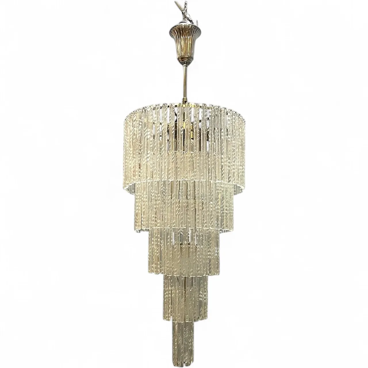 Large Murano glass chandelier, Italy, 1980s 23