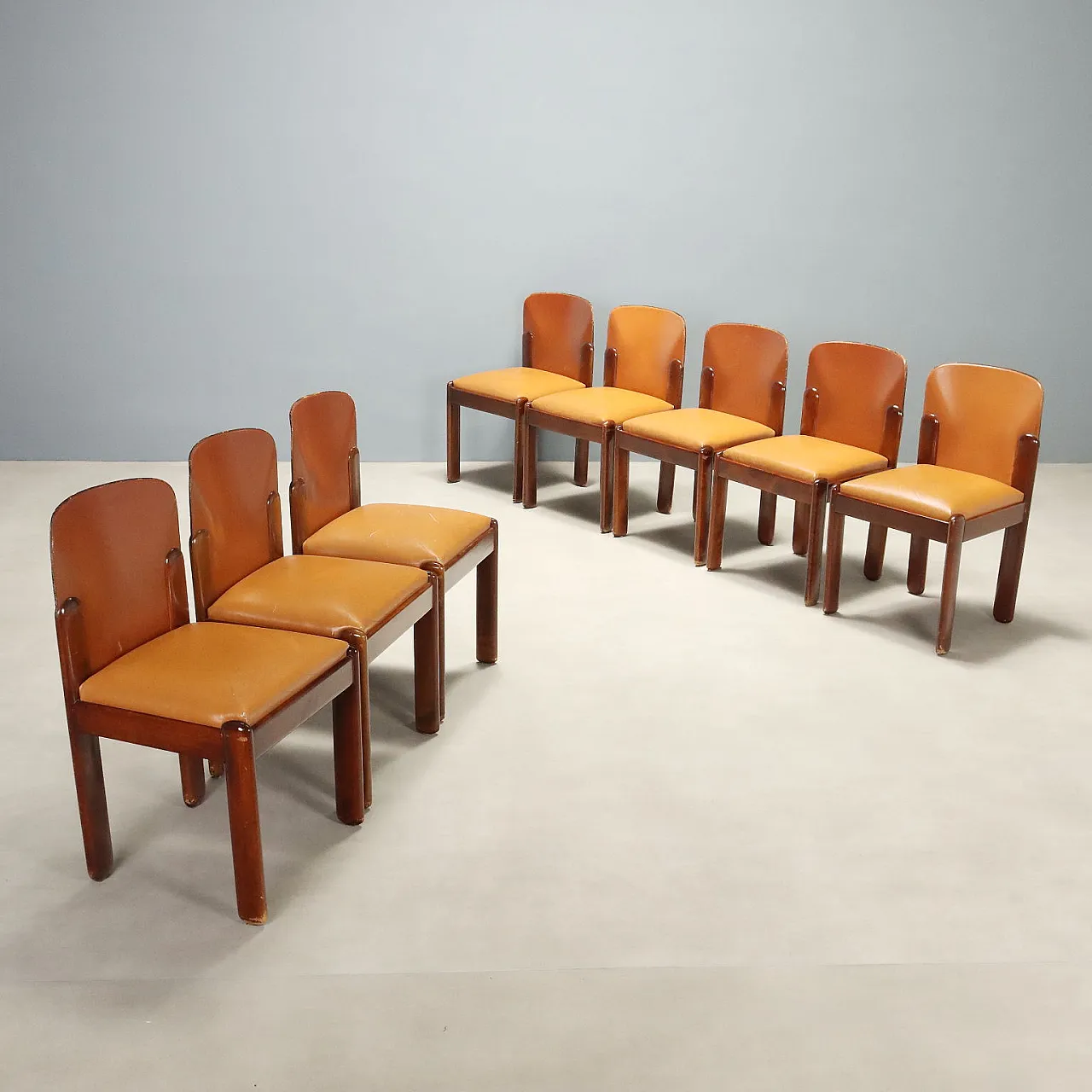 8 Chairs by Silvio Coppola for Bernini, 1960s 1