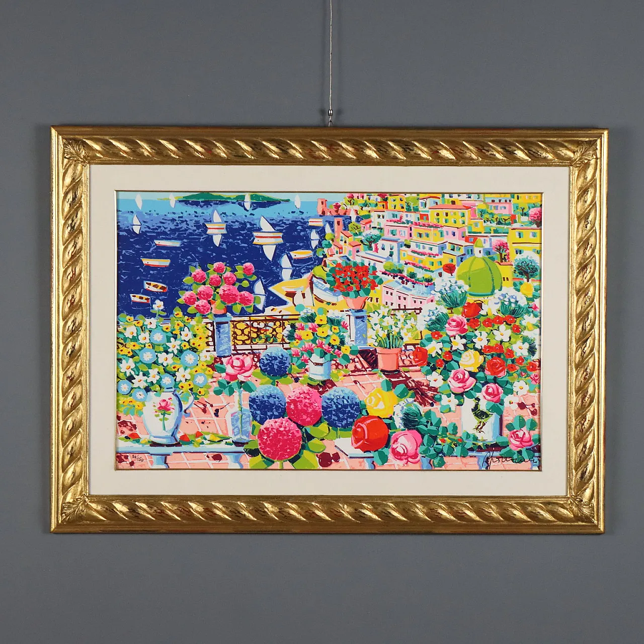 Spring on the Amalfi coast by Athos Faccincani, 20th century 1