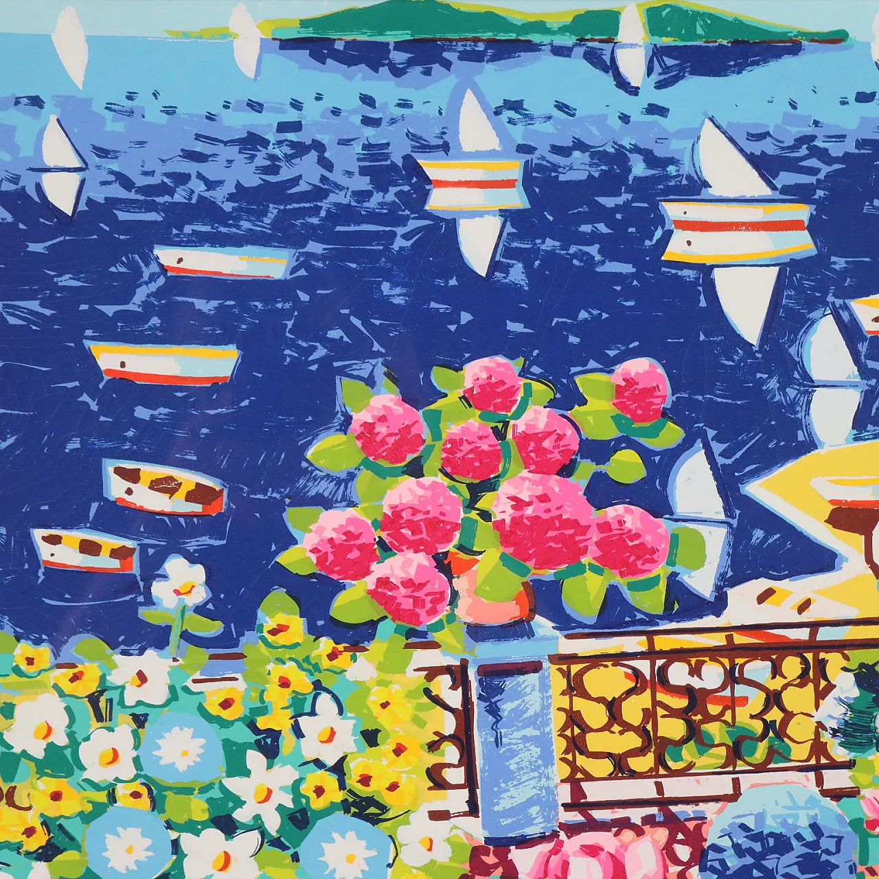 Spring on the Amalfi coast by Athos Faccincani, 20th century 3
