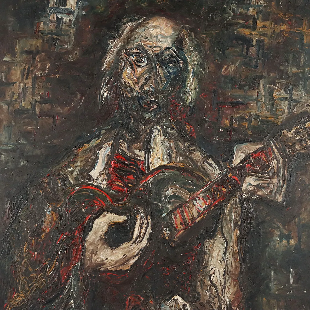 Guitar Player by Antonio Manzoni, 20th century 3