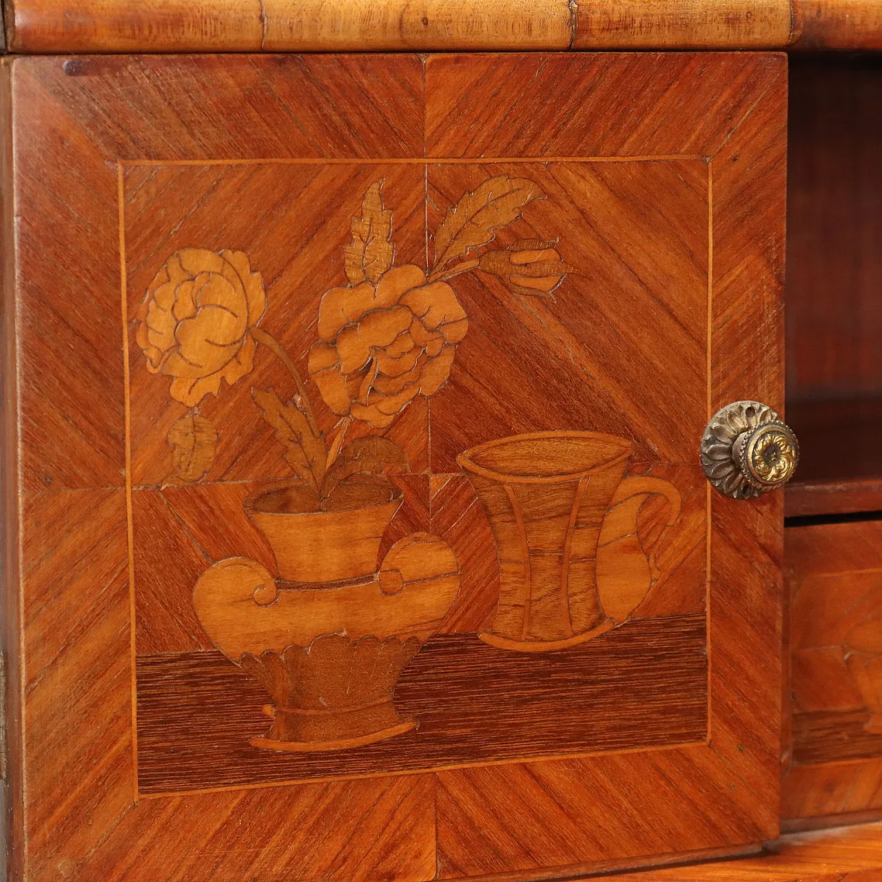 Desk in Bois de Rose with inlays, early 20th century 7