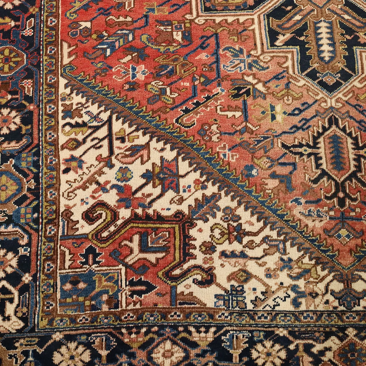 Heriz rug in cotton and wool, 20th century 5