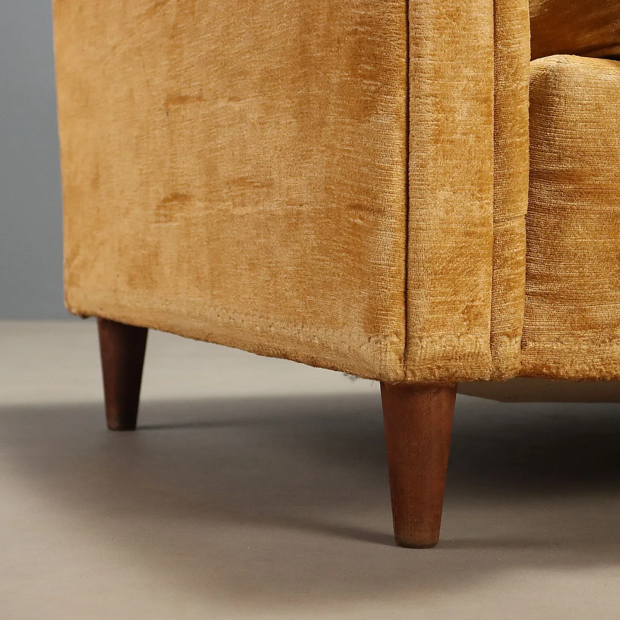 Two seater sofa in velvet, 1950s 5