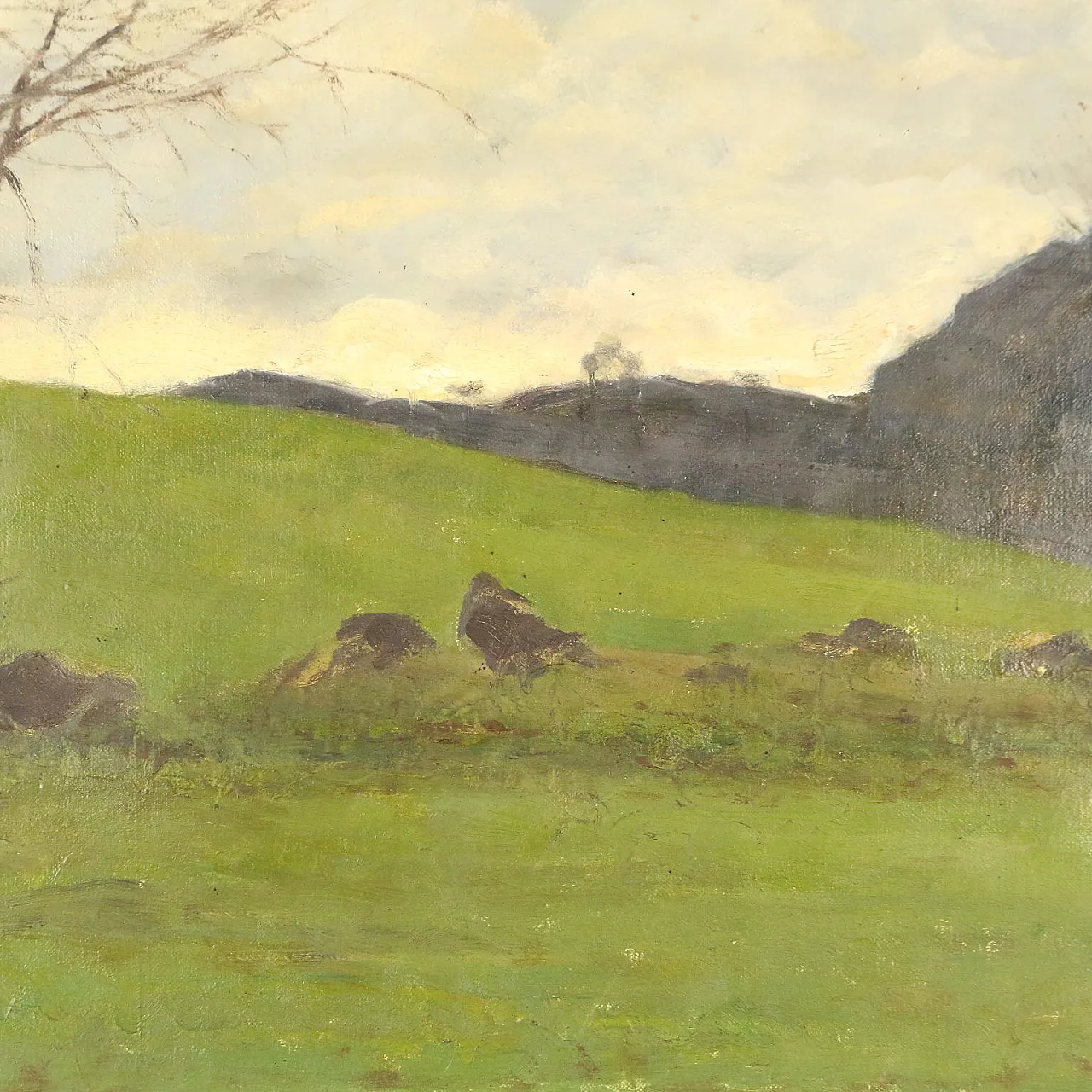 Glimpse of the Lombardy countryside by Eugenio Spreafico, 19th century 3