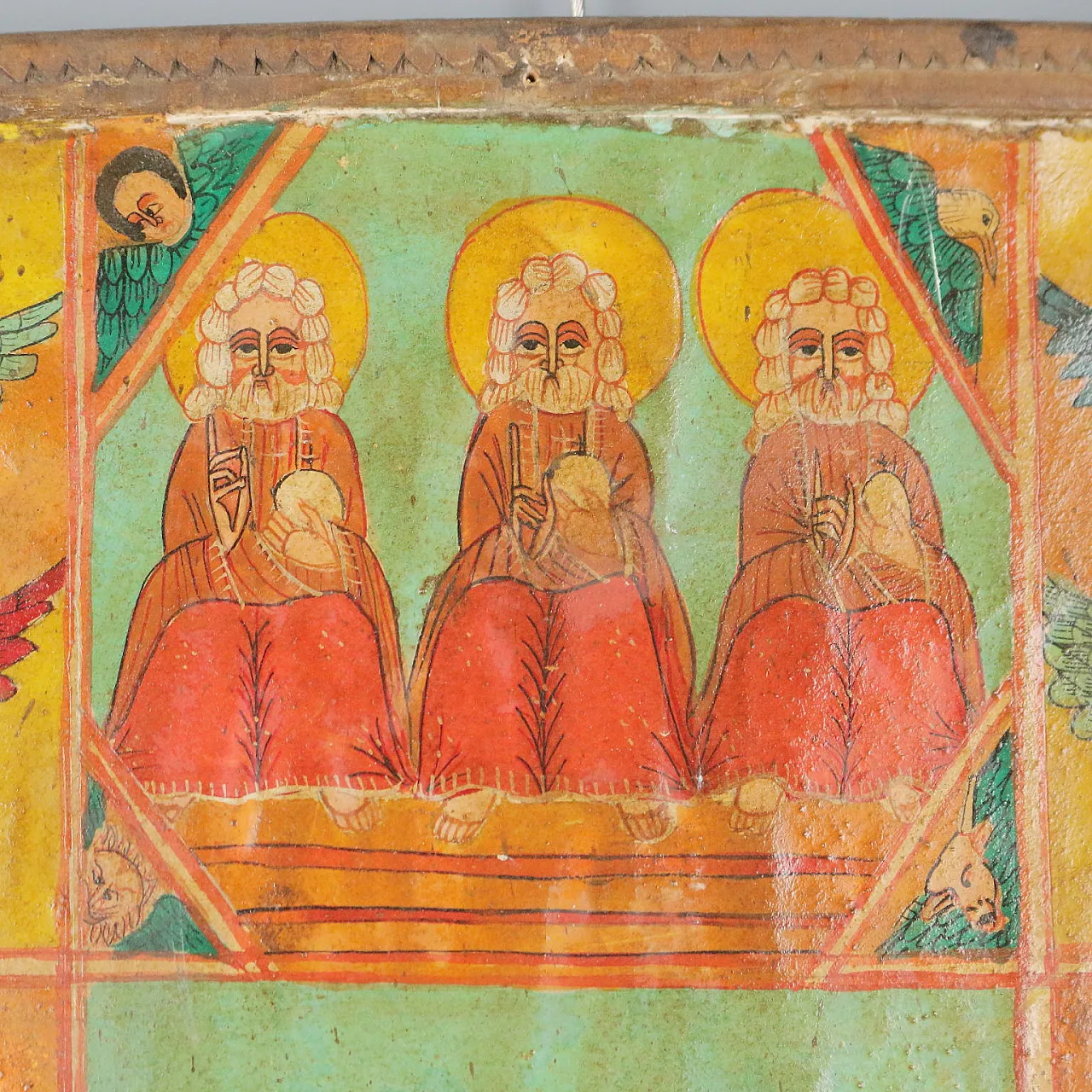 Ethiopian Icon, Madonna with Jesus and Saints, 19th century 5