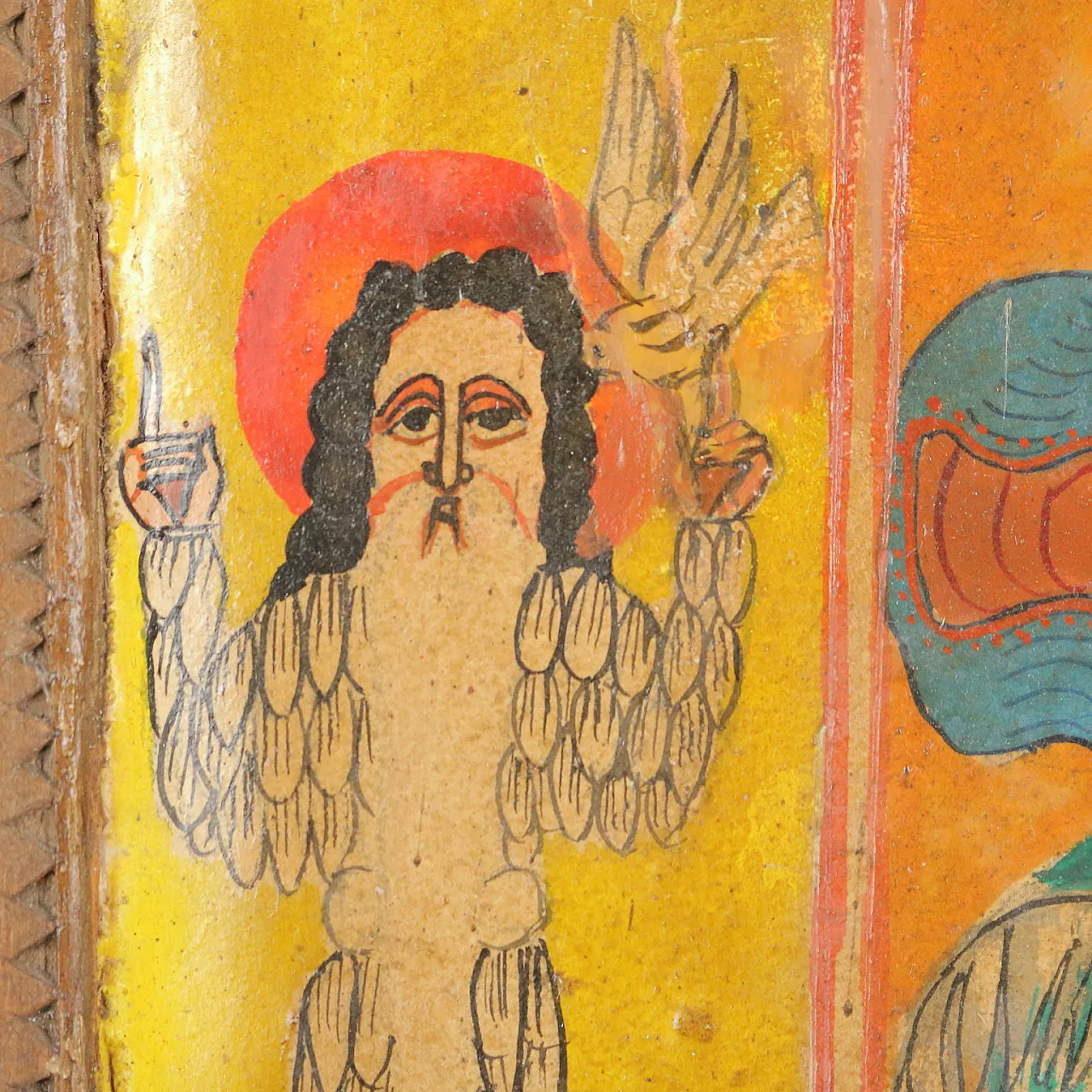 Ethiopian Icon, Madonna with Jesus and Saints, 19th century 7