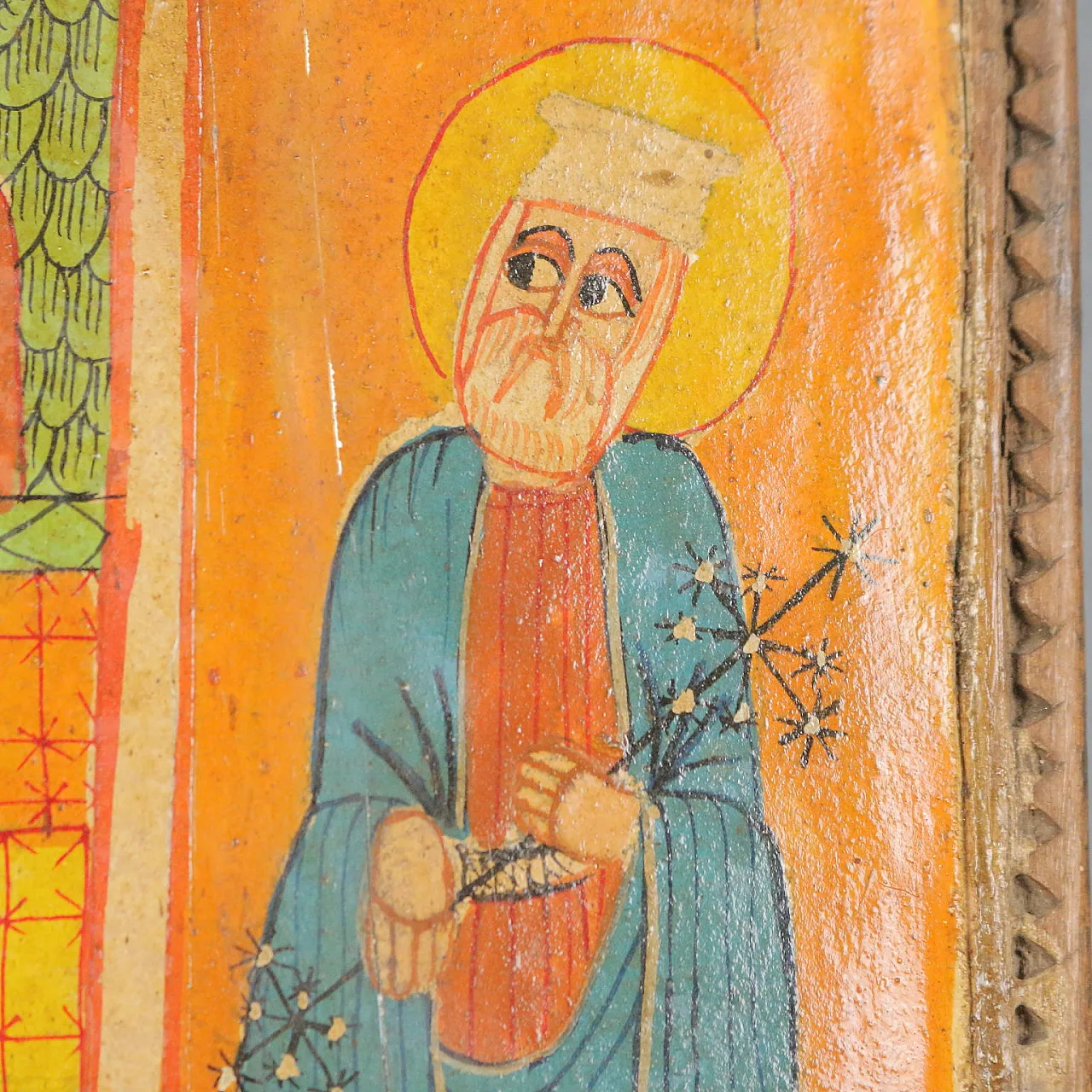 Ethiopian Icon, Madonna with Jesus and Saints, 19th century 8