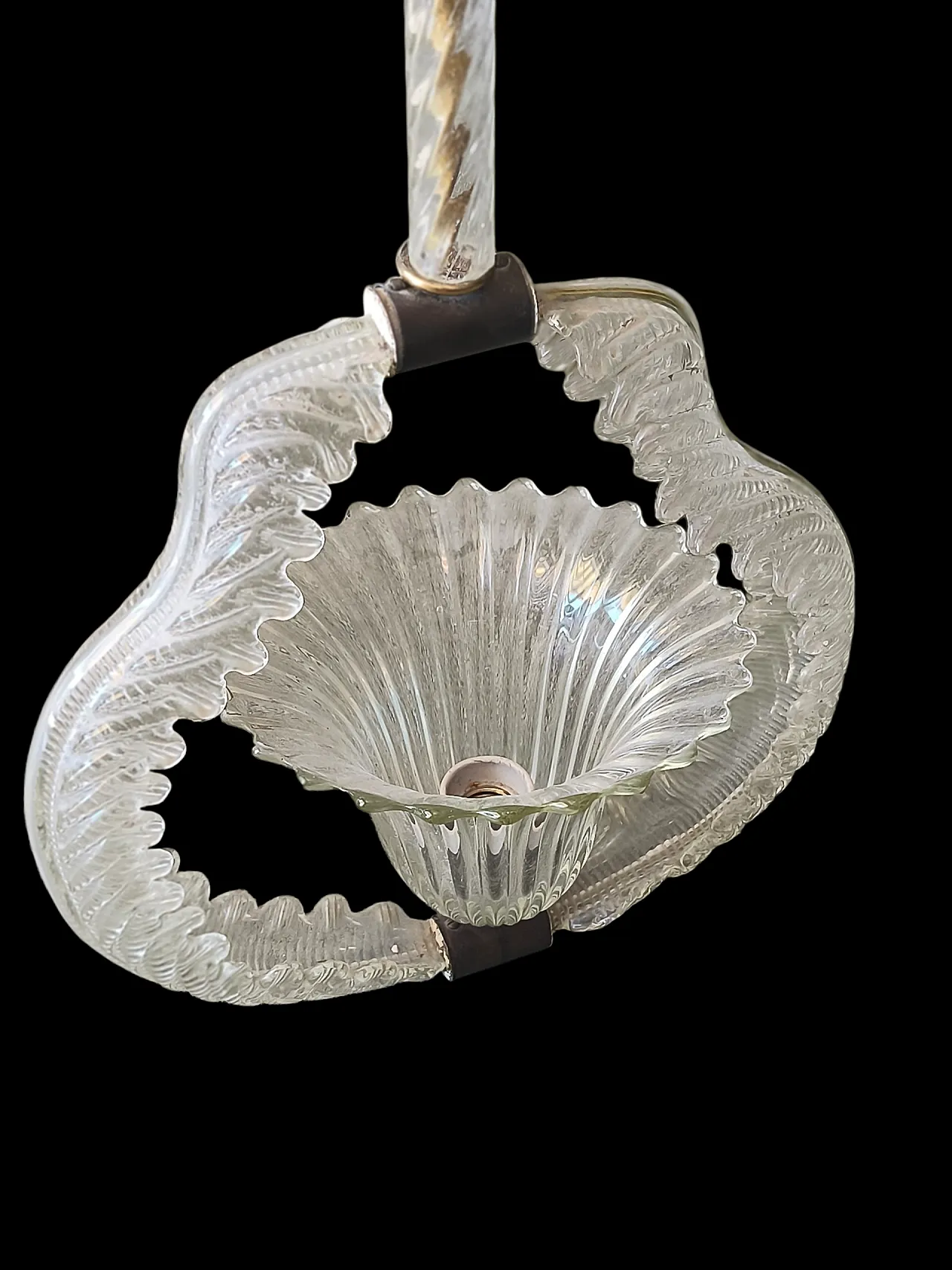 Barovier & Toso Murano glass pendant chandelier, 1950s 3