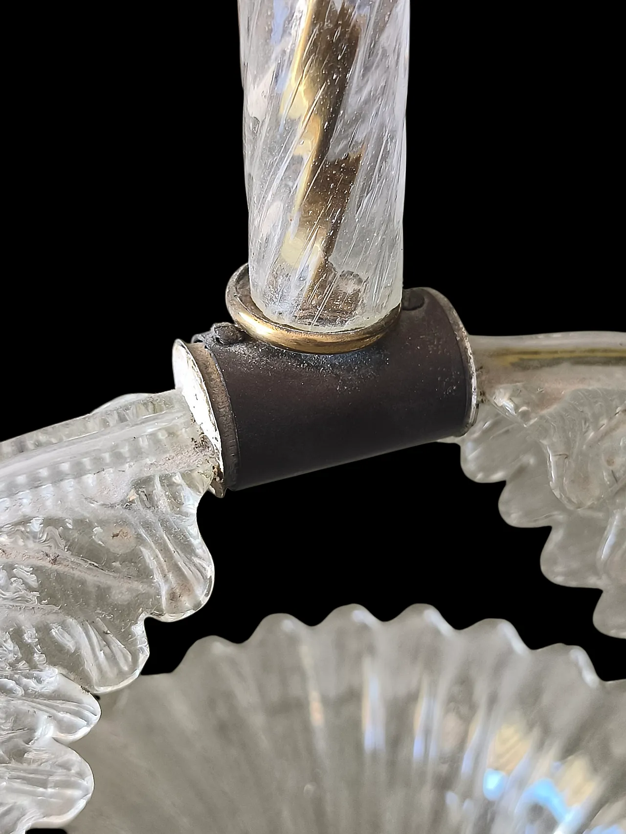 Barovier & Toso Murano glass pendant chandelier, 1950s 4