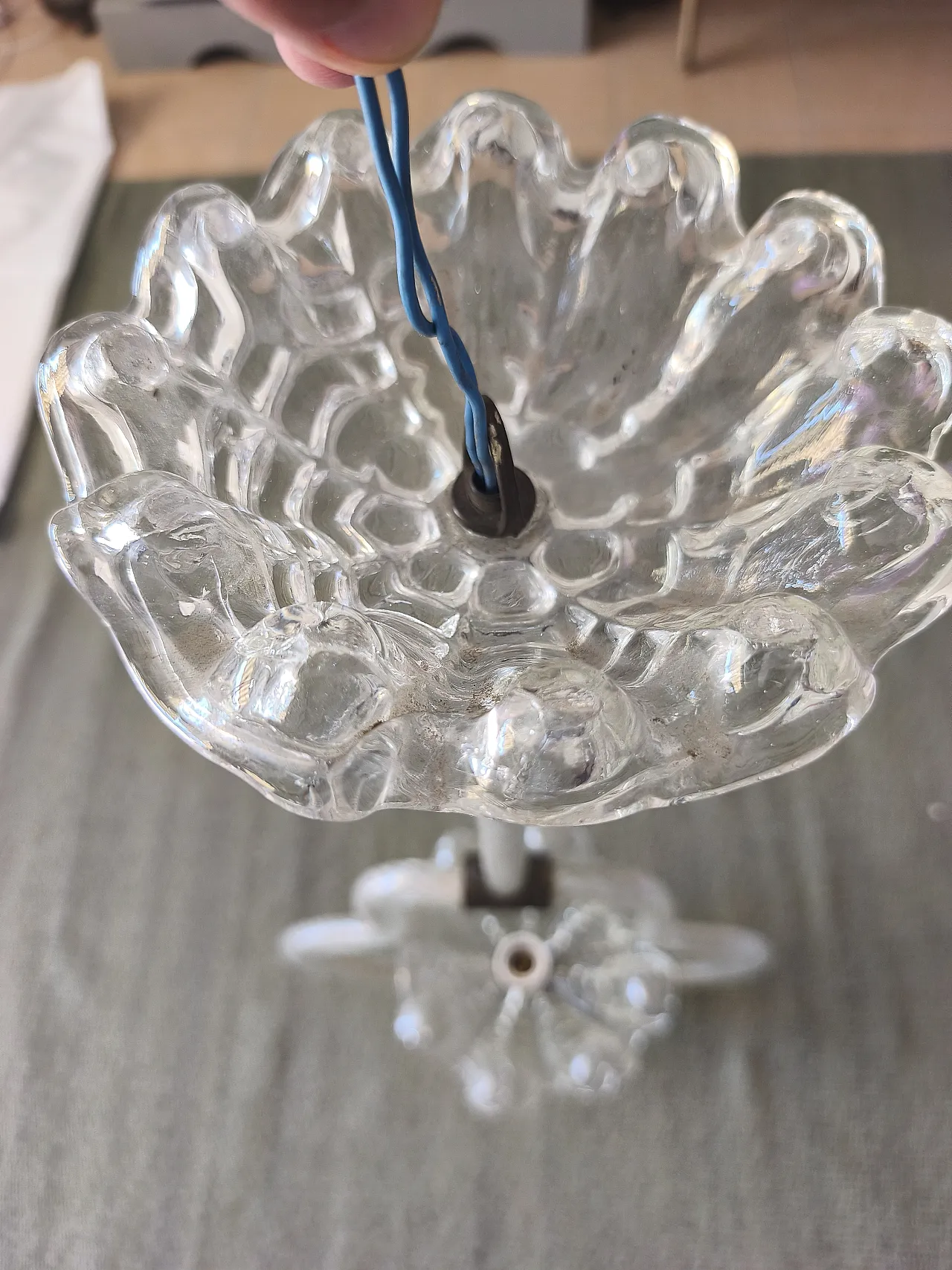 Barovier and Toso Murano glass pendant lamp, 1950s 4