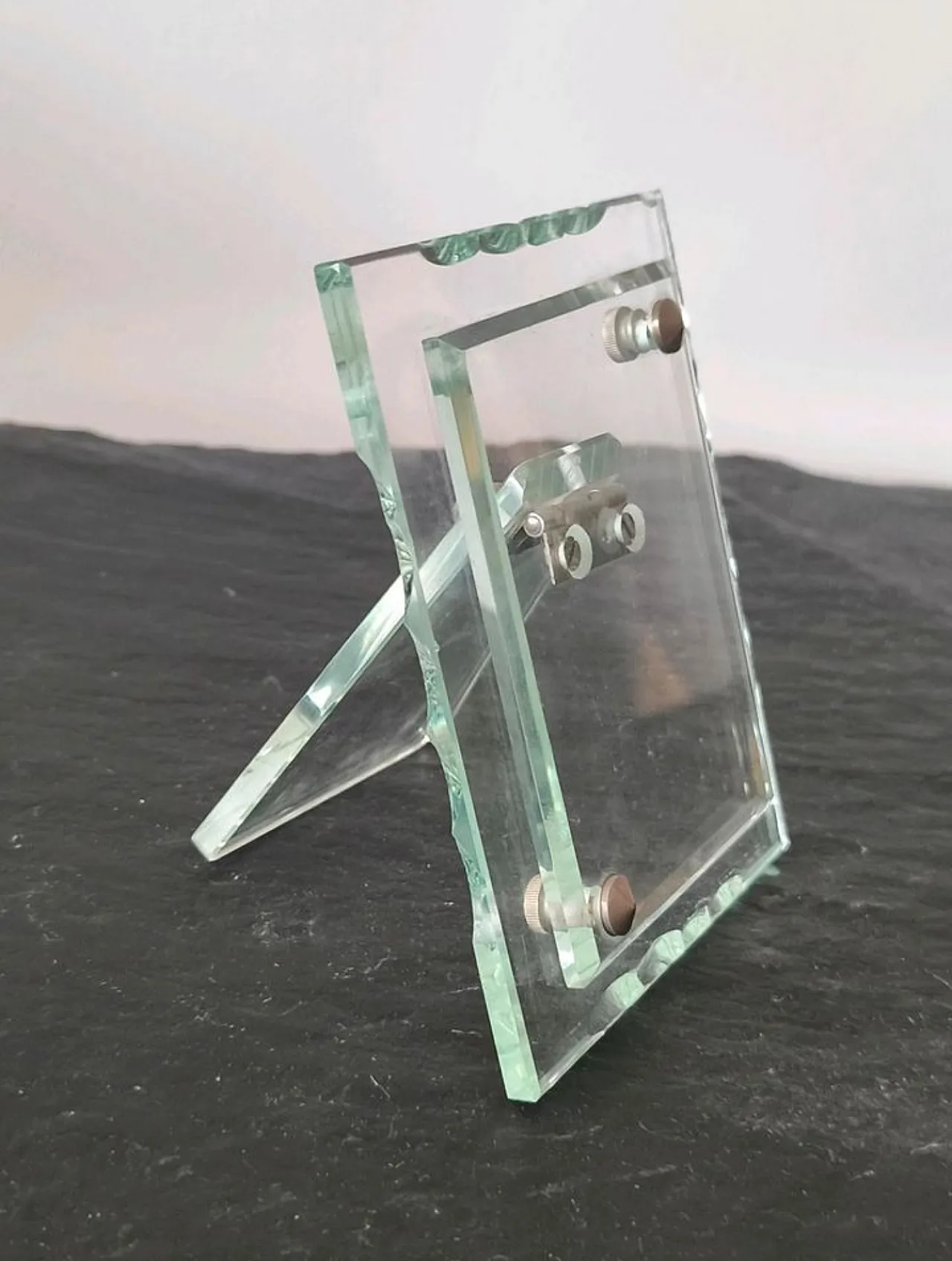 Glass Photo Frame Fontana Arte style, 50s 1