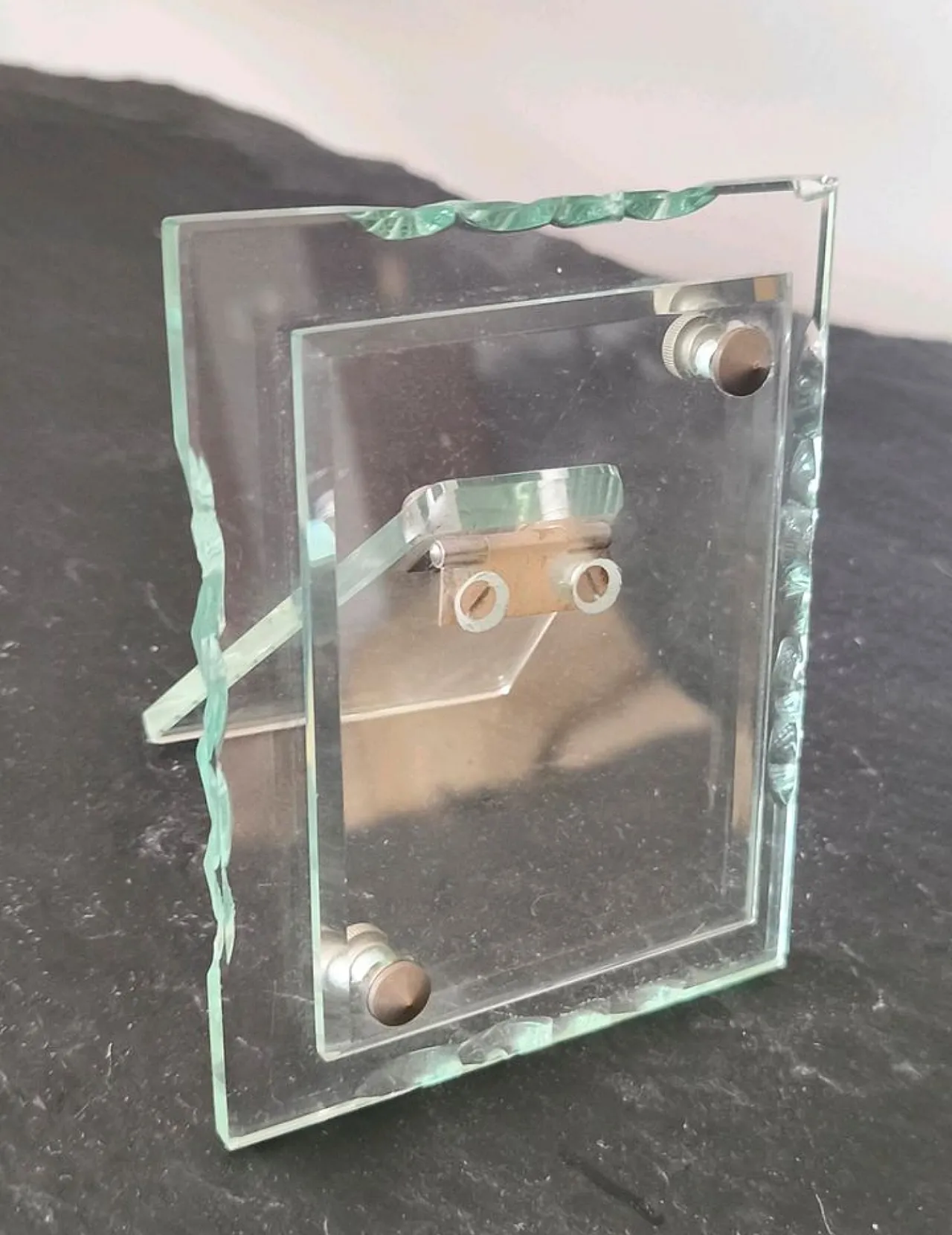 Glass Photo Frame Fontana Arte style, 50s 2