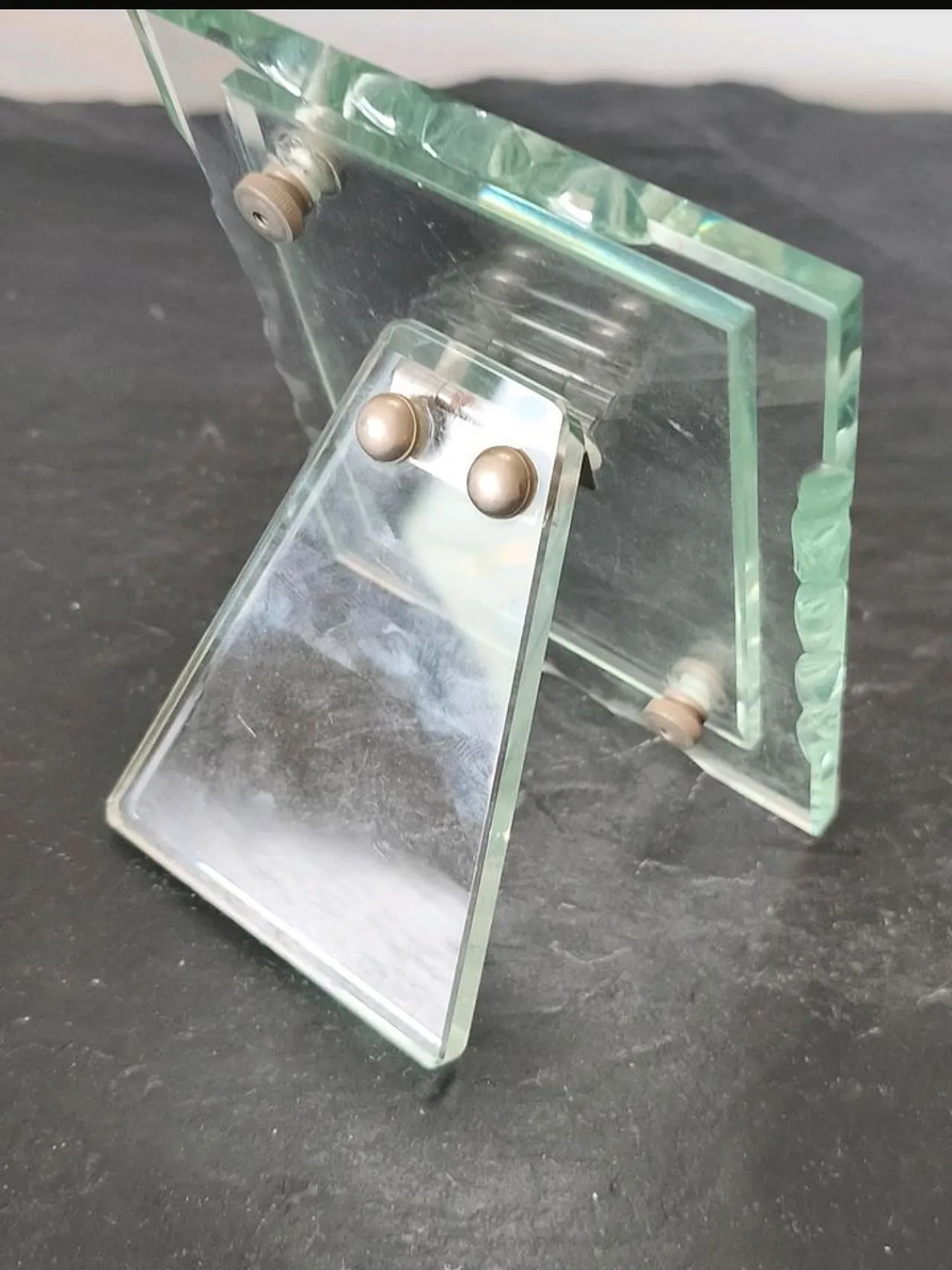 Glass Photo Frame Fontana Arte style, 50s 4