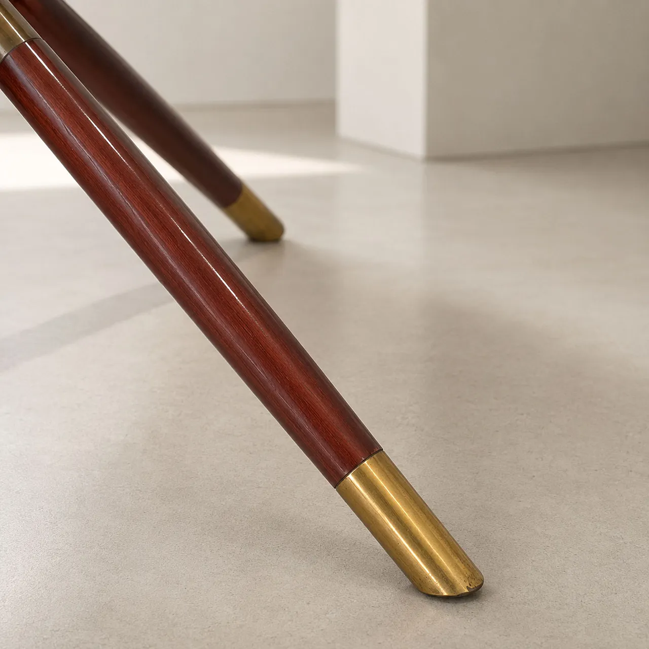 Cesare Lacca coffee table in brass, wood and imitation marble, 1958 2