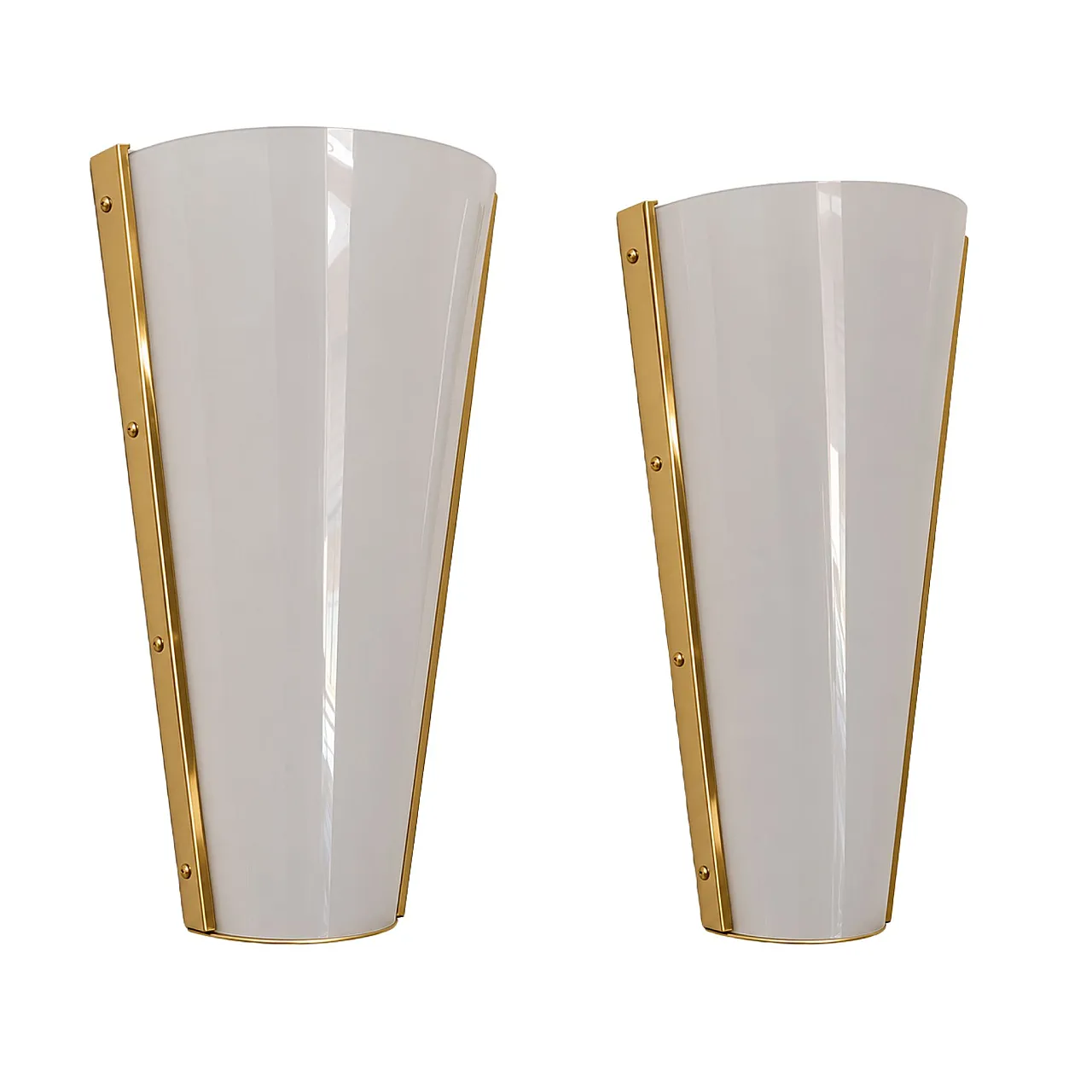 Coppia di appliques in plexiglass e ottone stile Stilux, anni ’70 8