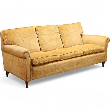 Three seater sofa in velvet, 1950s
