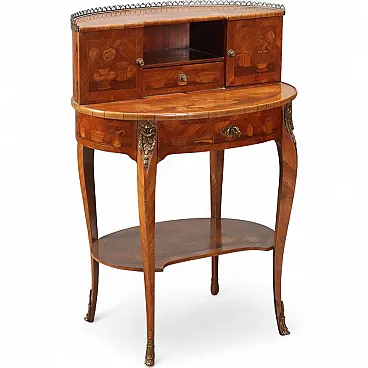 Desk in Bois de Rose with inlays, early 20th century