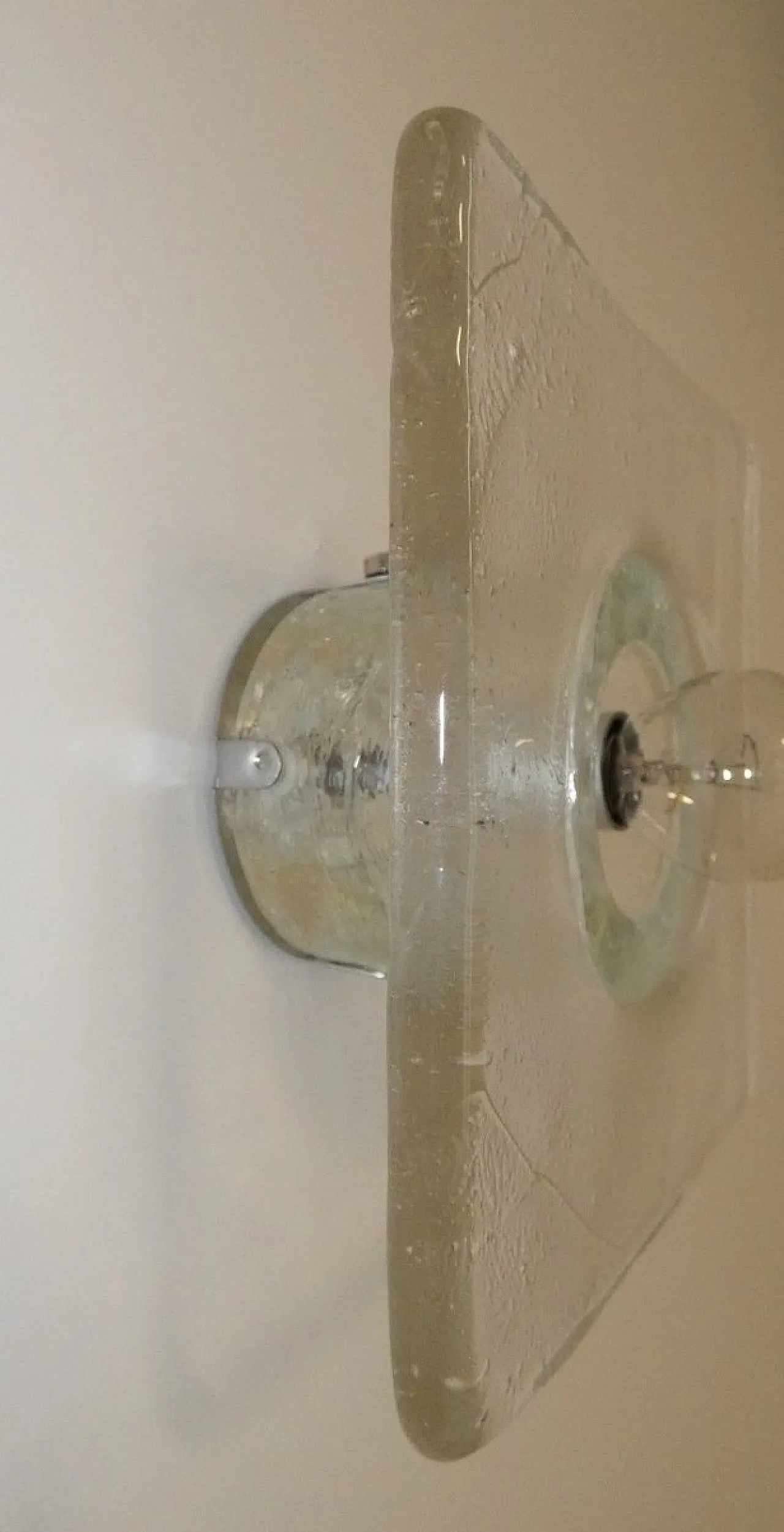 Lampada Bulicante in vetro di A. Poli per Poliarte Verona, anni '60 3