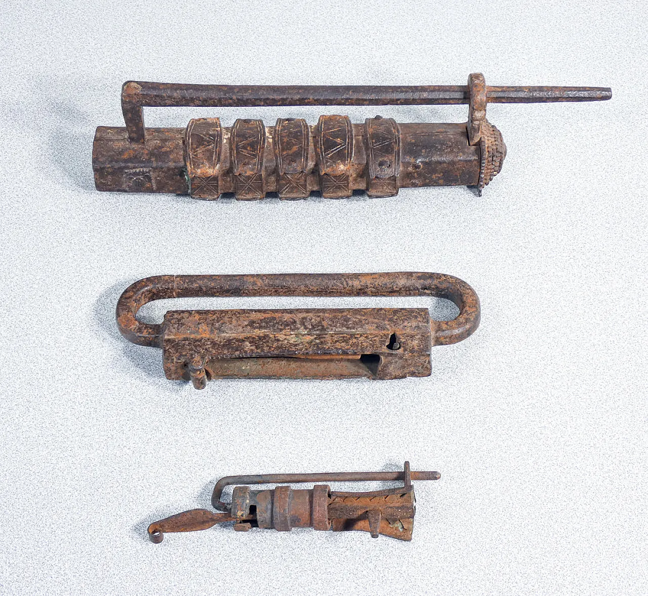 3 Iron locks, 19th century 1