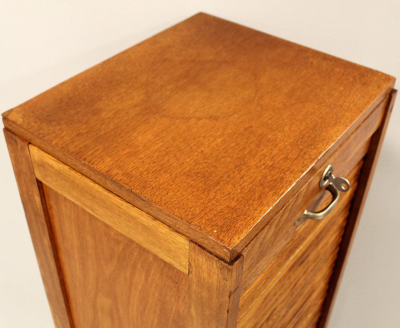 Filing cabinet with oak archive filing shutter, early 1900s 7