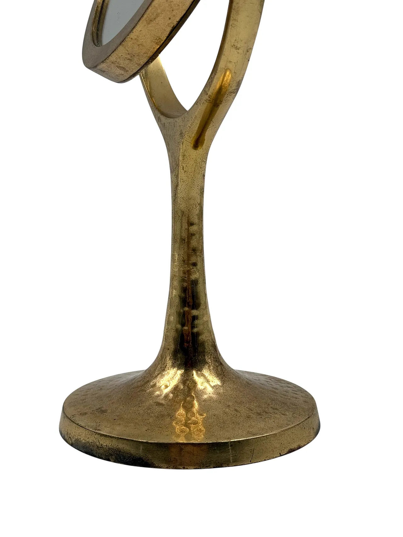 Specchio Mid-century in ottone martellato, Francia 1960 8