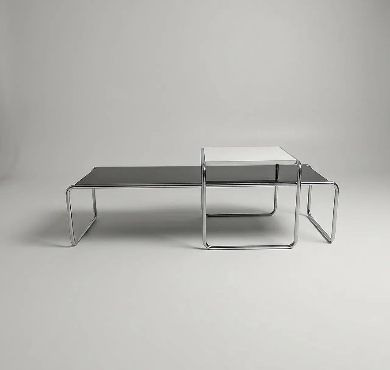 Pair of Laccio low tables by Marcel Breuer for Gavina 60s, 70s 3