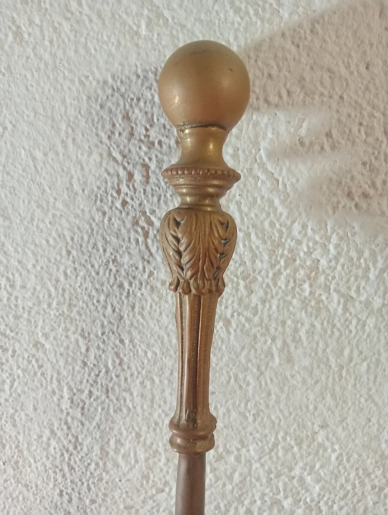 George III style brass fireplace set, 1950s 2