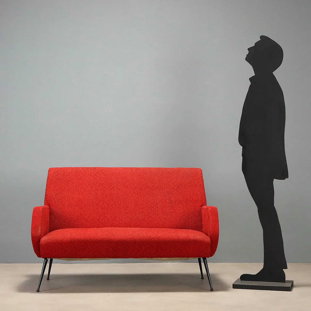 Sofa in fabric with metal legs, 1960s 2