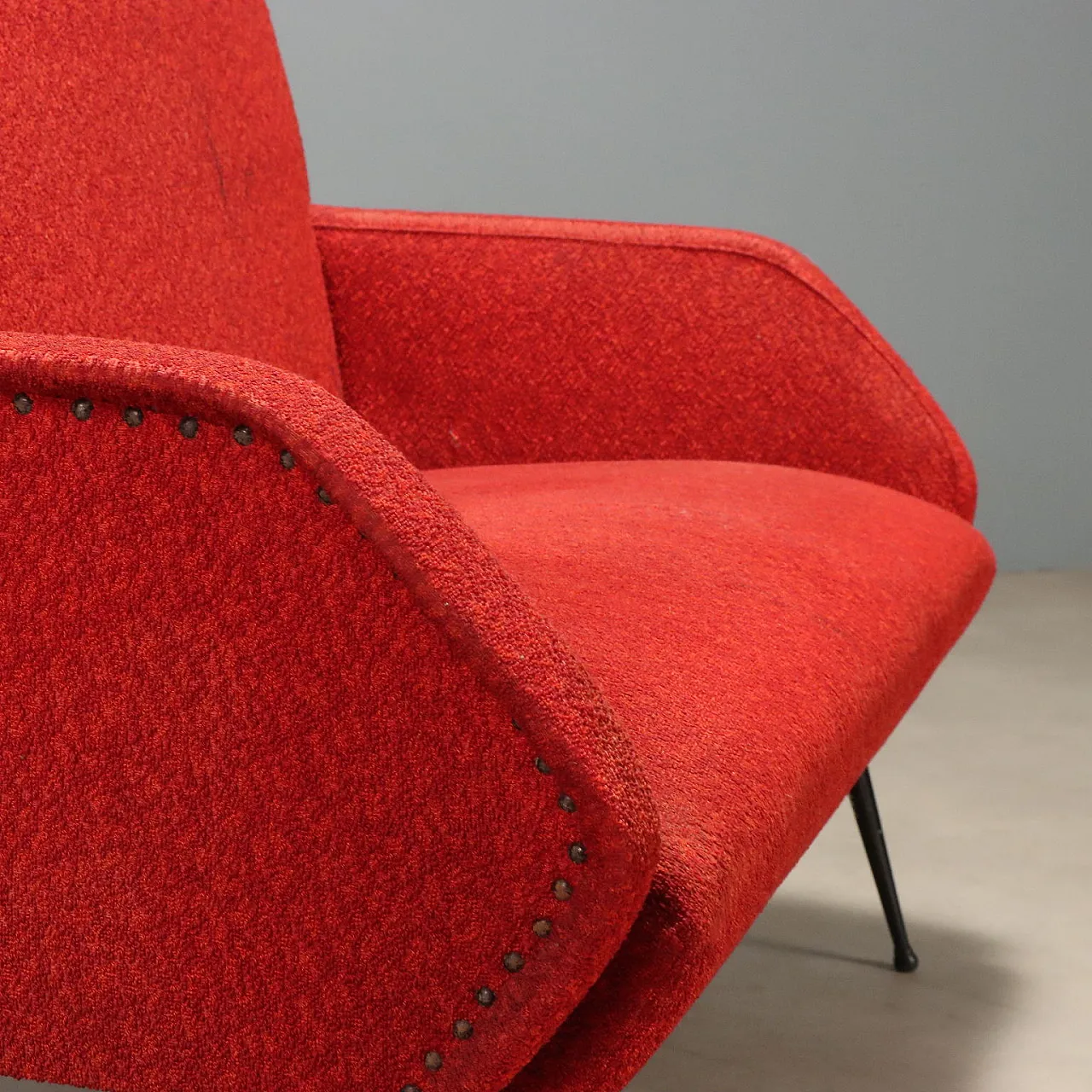 Sofa in fabric with metal legs, 1960s 3