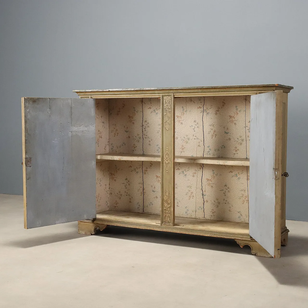 Baroque style sideboard in fir and poplar, 19th century 3