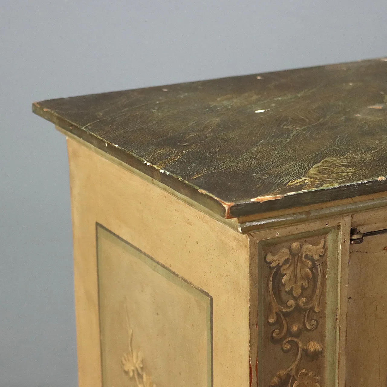 Baroque style sideboard in fir and poplar, 19th century 4